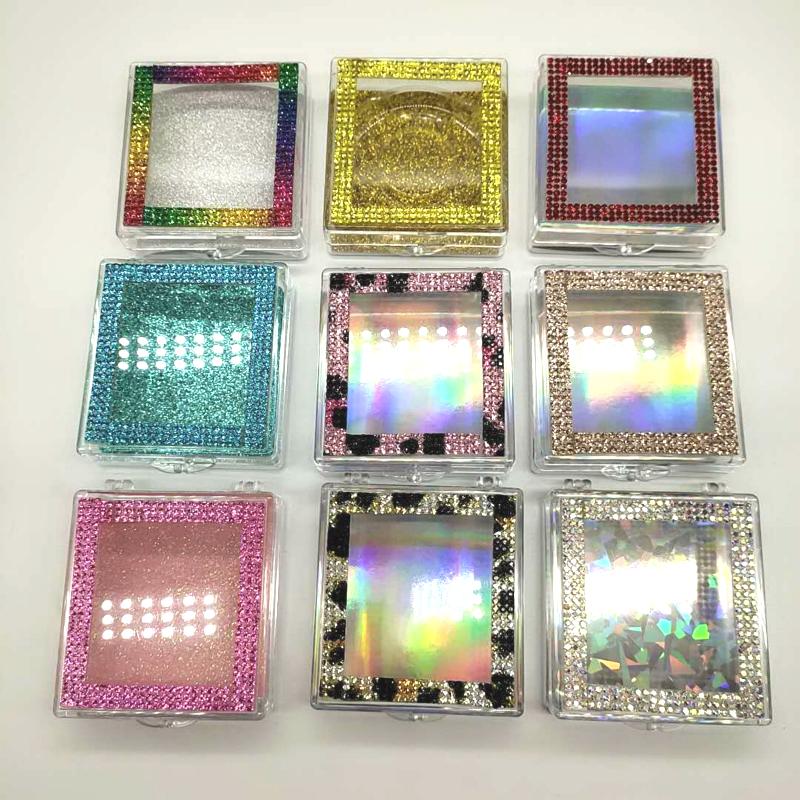 Wholesale Plastic Bling Eyelash Boxes Packaging Diamond Glitter Square False Eyelashes Packaging Box Empty EyeLash Box Case
Wholesale Plastic Bling Eyelash Boxes Packaging Diamond Glitter Square False Eyelashes Packaging Box Empty EyeLash Box Case