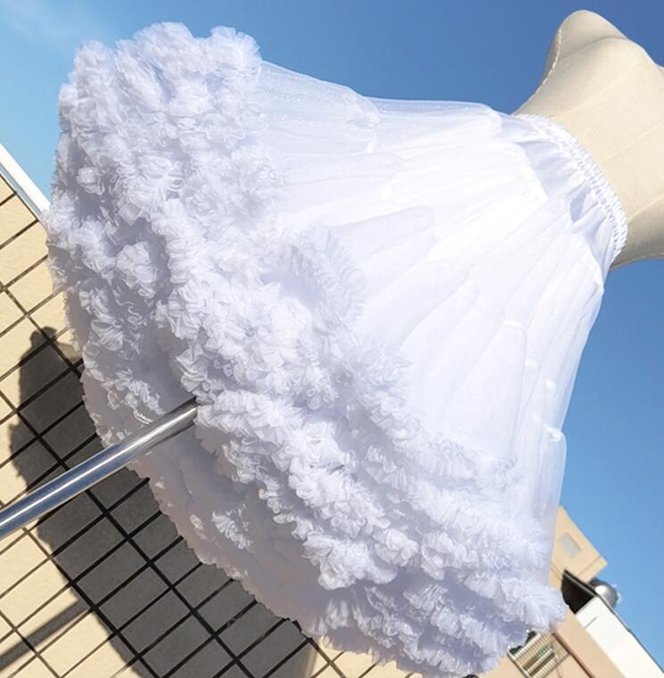 New White Short Women Tulle Halloween Petticoat Vintage Sweet Wedding Bridal Petticoat Lolita 45CM Cut Kawaii Girl, As pic
New White Short Women Tulle Halloween Petticoat Vintage Sweet Wedding Bridal Petticoat Lolita 45CM Cut Kawaii Girl, As pic