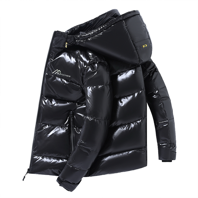 Shiny Fabric Down Jacket Men NewHooded Top Quality White Duck Thick Winter Warm Parka Waterproof Plus size 4XL 201223