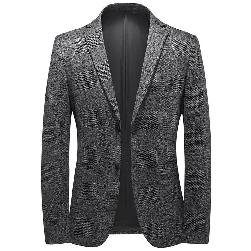 Blazers Autumn Winter Men Knitted Elastic Casual Gray Suit Jacket Fashion Slim Checkered Business Party Prom Banquet Daily Life
Blazers Autumn Winter Men Knitted Elastic Casual Gray Suit Jacket Fashion Slim Checkered Business Party Prom Banquet Daily Life