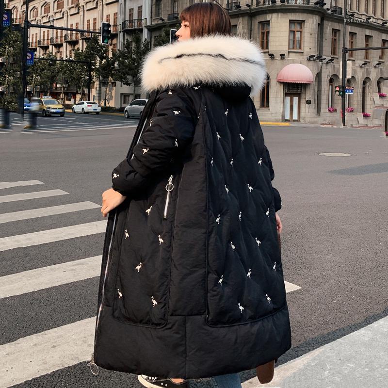 Winter jacket 2019 high quality cotton patch women' long coat with Korean-style brown leather cap1, Blue
Winter jacket 2019 high quality cotton patch women' long coat with Korean-style brown leather cap1, Blue