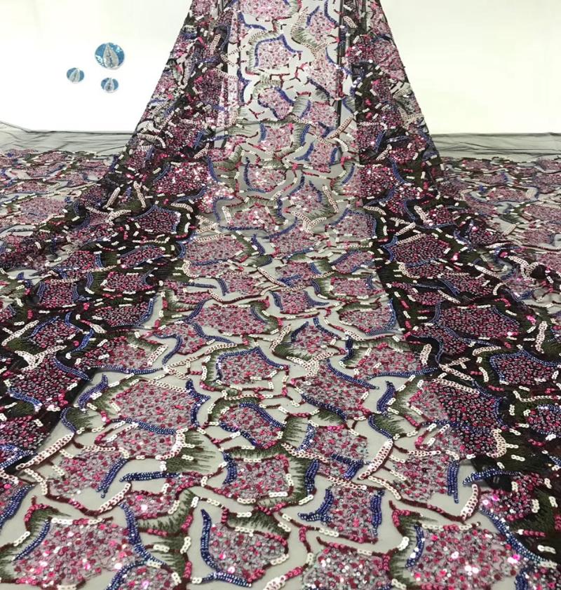 Nigerian lace fabric 2020 beautiful color embroidery african french tulle lace fabric with sequins for party dress
Nigerian lace fabric 2020 beautiful color embroidery african french tulle lace fabric with sequins for party dress