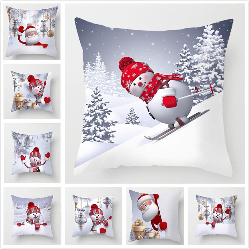Cartoon Santa Claus Snowman Pillow Cover New Year Christmas Ornament Sofa Bed Home Decoration Pillowcase 45*45cm, B12
Cartoon Santa Claus Snowman Pillow Cover New Year Christmas Ornament Sofa Bed Home Decoration Pillowcase 45*45cm, B12