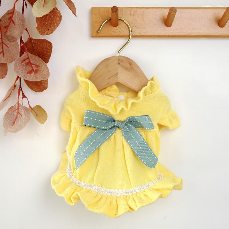 Yellow Dog Dresses for Autumn Newest Cute Sweet Princess Style Dog Clothes with Big Bow Decor Pet Skirt Clothes for Small Dogs
Yellow Dog Dresses for Autumn Newest Cute Sweet Princess Style Dog Clothes with Big Bow Decor Pet Skirt Clothes for Small Dogs