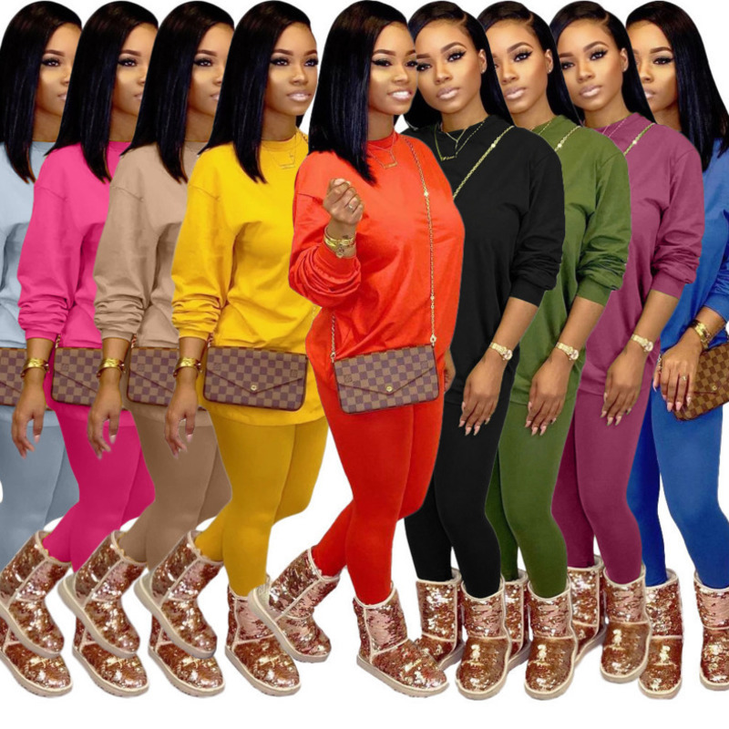 Women Tracksuit Two Piece Jogging Suits Casual Long Sleeve Leggings Outfits Solid Color Ladies Fashion Loose T Shirt Jogging Clothing 1213, Blue
Women Tracksuit Two Piece Jogging Suits Casual Long Sleeve Leggings Outfits Solid Color Ladies Fashion Loose T Shirt Jogging Clothing 1213, Blue
