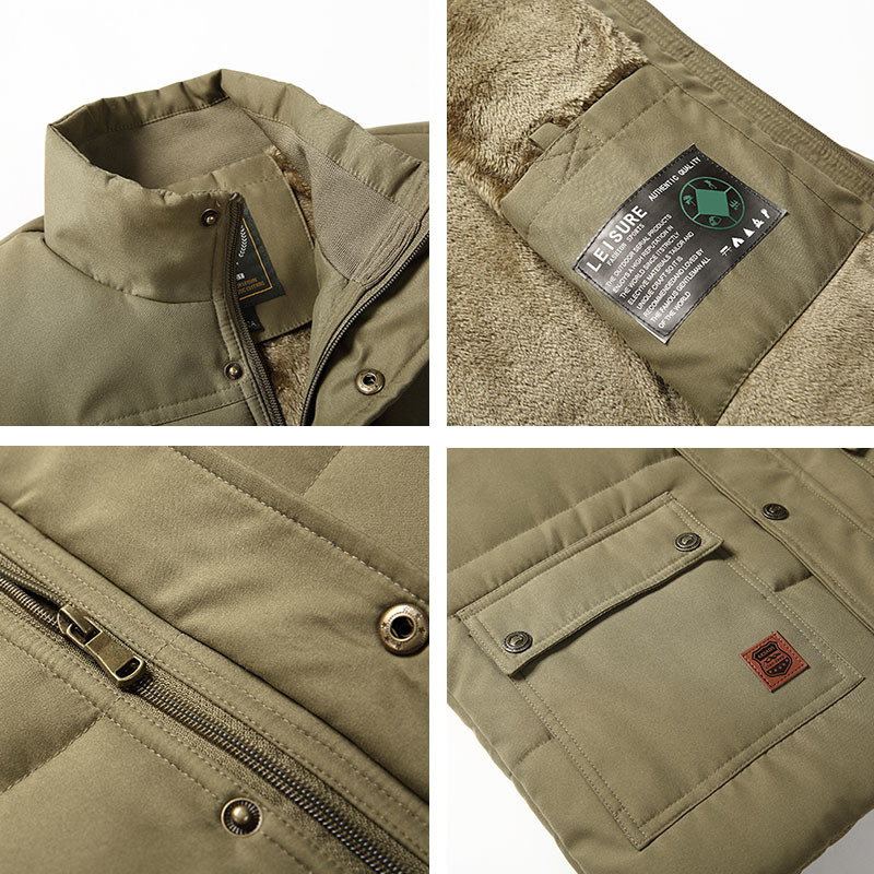 Large Size 5XL Winter Fleece Thick Warm Vest Men Casual Outwear Sleeveless Jacket Male Waistcoat Multi Many Pocket Vest 201120