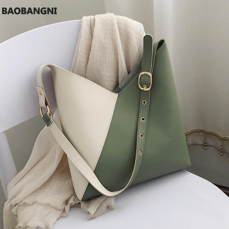 Splicing Contrast PU Leather Bucket Bags For Women Summer Crossbody Bags Lady Shoulder Simple Bag Female Travel Handbags, Scrub brown
Splicing Contrast PU Leather Bucket Bags For Women Summer Crossbody Bags Lady Shoulder Simple Bag Female Travel Handbags, Scrub brown