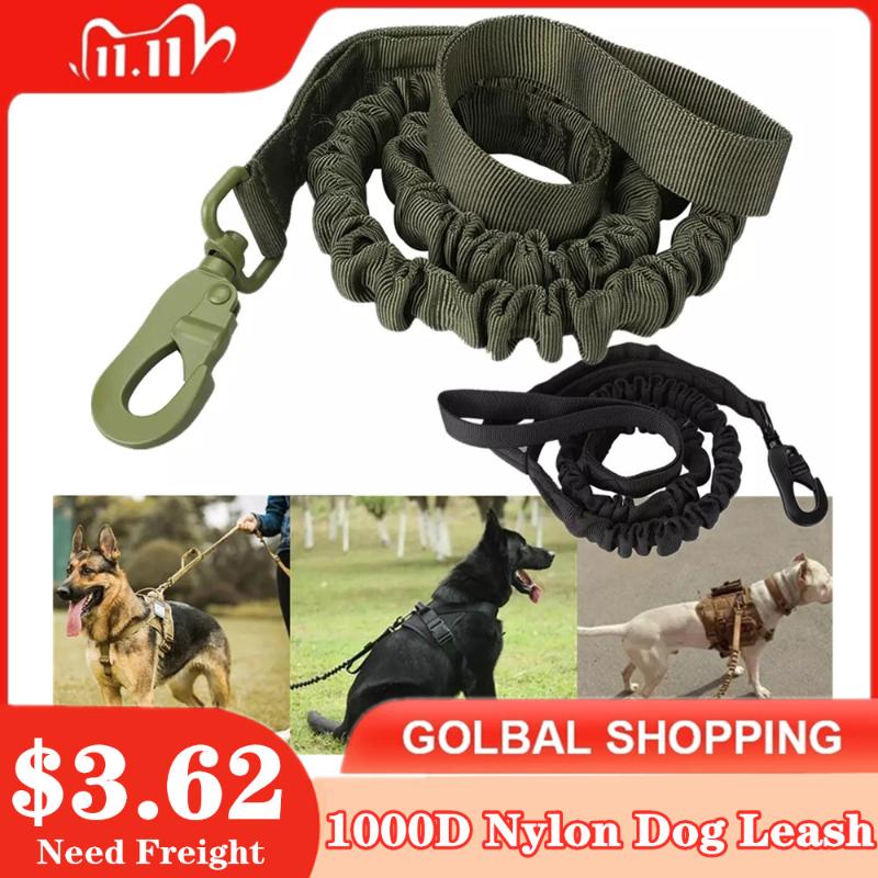 Dog Leash 1000D Nylon Tactical Dog Training Leash Elastic Pet Rope Black/Green All Seasons Big Dogs Accessories
Dog Leash 1000D Nylon Tactical Dog Training Leash Elastic Pet Rope Black/Green All Seasons Big Dogs Accessories
