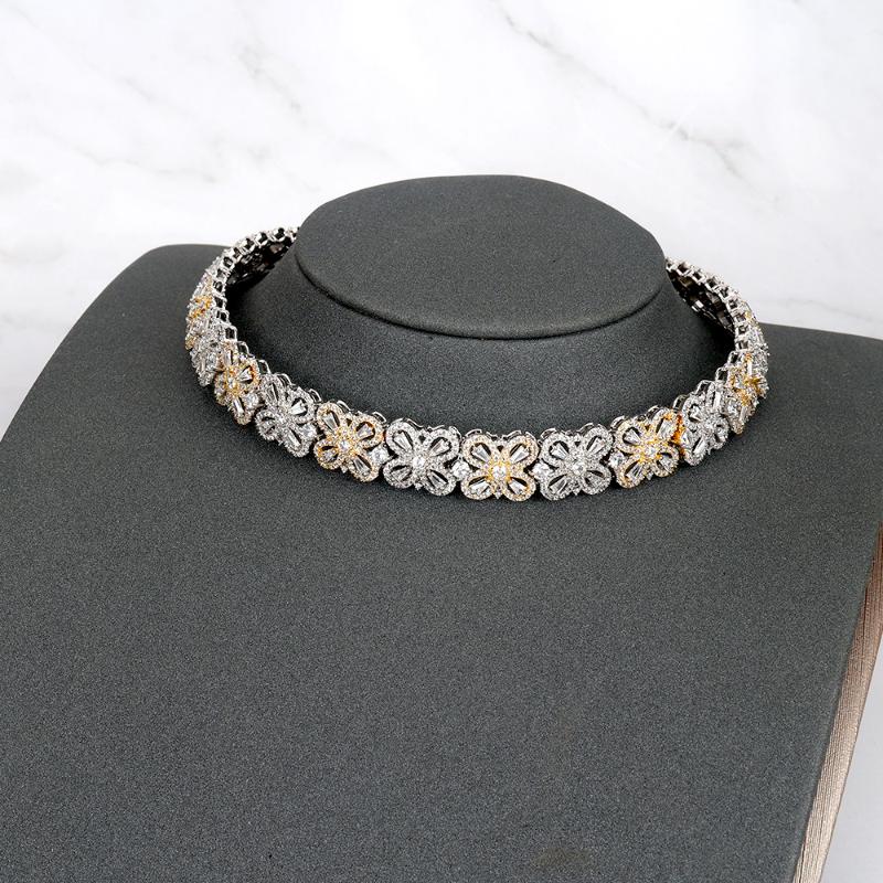 Earrings & Necklace TIRIM Choker Set Cubic Zirconia Necklac Butterfly Flower Women Collar Trendy Party Jewelry Wedding Engagement, Silver
Earrings & Necklace TIRIM Choker Set Cubic Zirconia Necklac Butterfly Flower Women Collar Trendy Party Jewelry Wedding Engagement, Silver