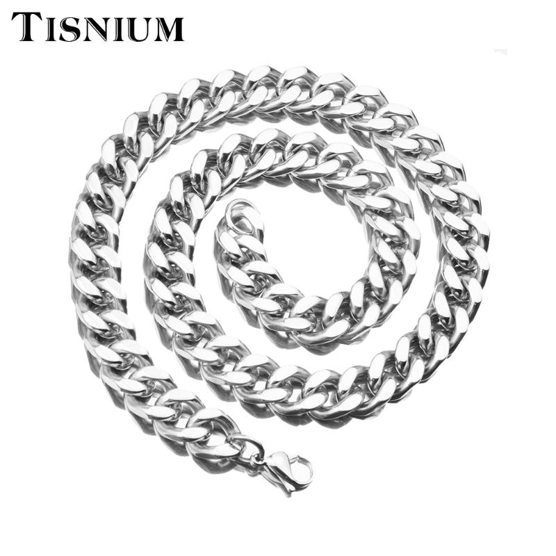 Tisnium Gothic Men's Necklace Bracelet Curb Cuban Link Chain Silver Color Stainless Steel Collar Choker Punk Jewelry 2020 Gift
Tisnium Gothic Men's Necklace Bracelet Curb Cuban Link Chain Silver Color Stainless Steel Collar Choker Punk Jewelry 2020 Gift