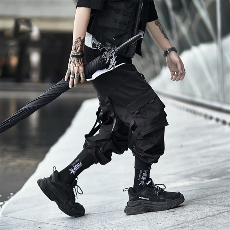 AprilMOMO Hip Hop Streetwear Cargo Pants Tactical Elastic Waist Fashion Oversized Ribbons Casual Joggers Men Trousers 201110, Black
AprilMOMO Hip Hop Streetwear Cargo Pants Tactical Elastic Waist Fashion Oversized Ribbons Casual Joggers Men Trousers 201110, Black