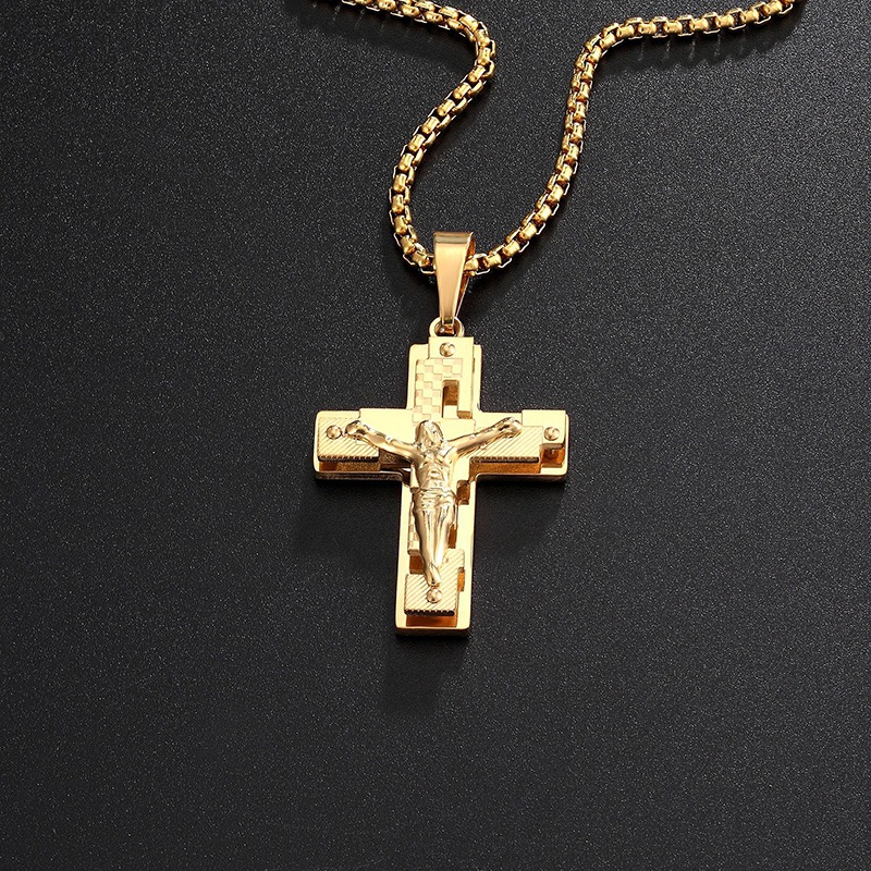 Hip Hop Rock Christian Jesus hollow cross Stainless Steel Gold Necklace Pendant For Men Male Punk Gothic jewelry
Hip Hop Rock Christian Jesus hollow cross Stainless Steel Gold Necklace Pendant For Men Male Punk Gothic jewelry