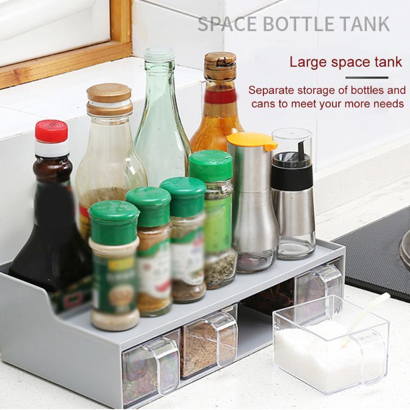 Pepper Multifunctional Home Restaurant 4 Grids ABS Jar Pot Kitchen Accessory Condiment Box Seasoning Storage Transparent1
Pepper Multifunctional Home Restaurant 4 Grids ABS Jar Pot Kitchen Accessory Condiment Box Seasoning Storage Transparent1