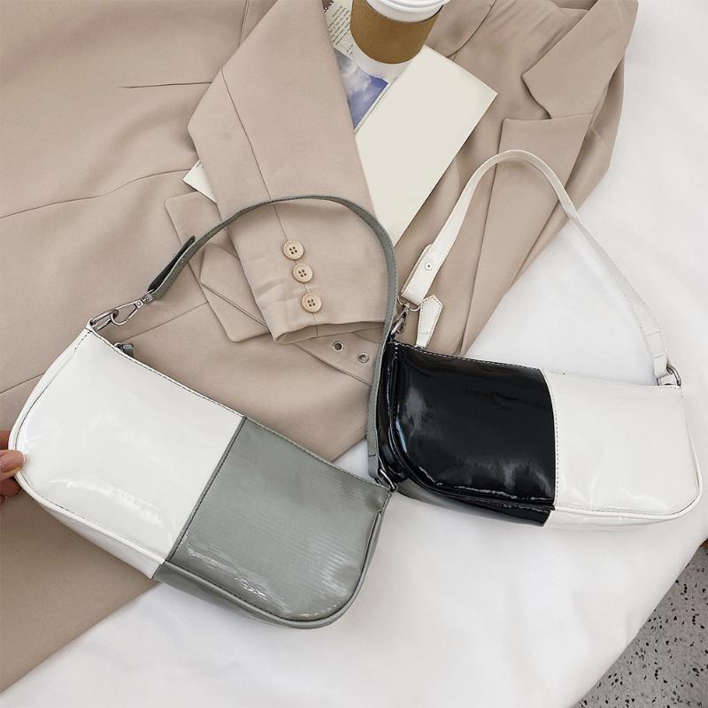 Fashion Women Hit Color Shoulder Bag Casual Punk Underarm Tote Women Top-handle Money Purse Handbag, Black
Fashion Women Hit Color Shoulder Bag Casual Punk Underarm Tote Women Top-handle Money Purse Handbag, Black
