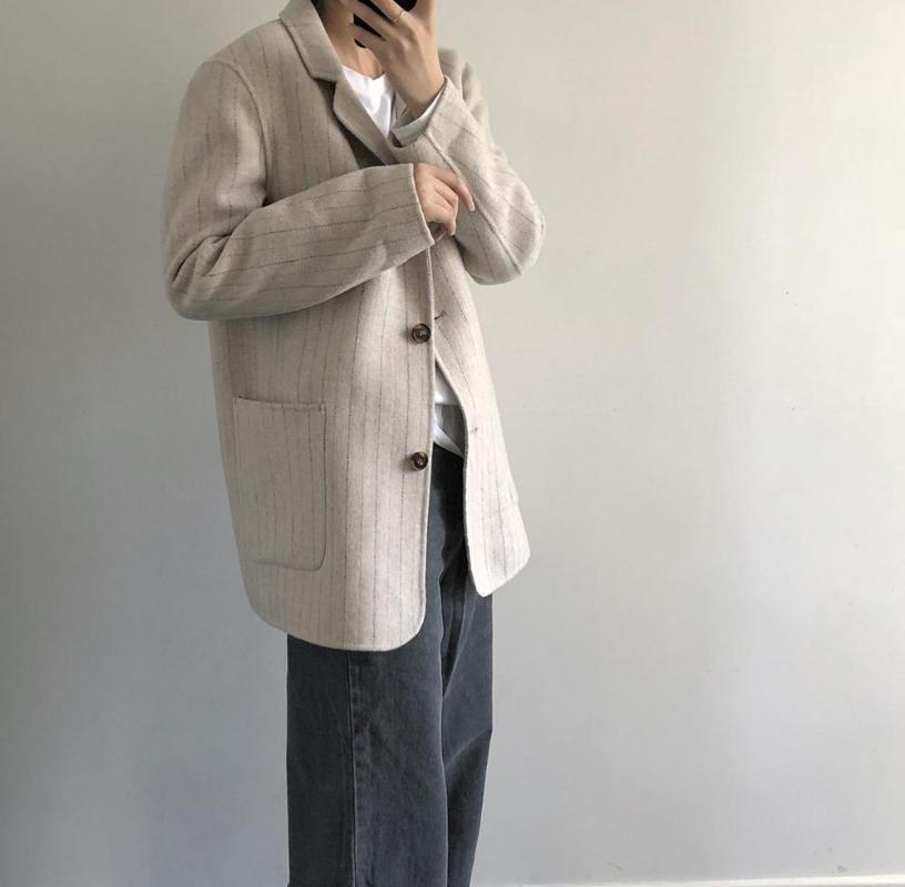 woman classic 90% cashmere jacket-coat beautiful grey color1, As pic