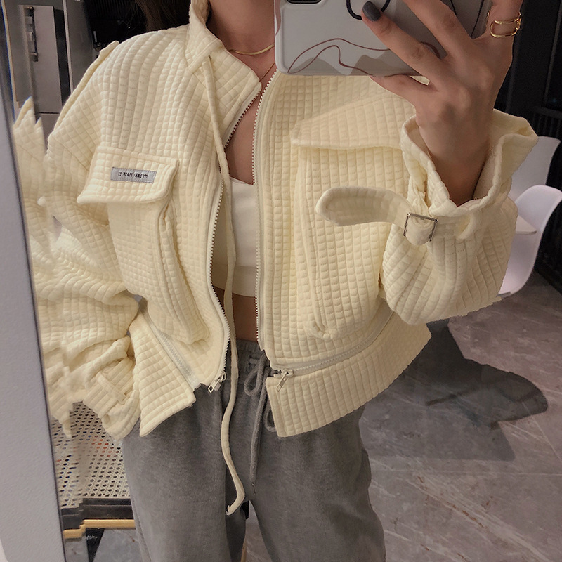 2021 New Women's Solid Sport Loose a Batwing Collar Front Pockets Zip-up Short Winter Jackets for Women QX6P, Beige
2021 New Women's Solid Sport Loose a Batwing Collar Front Pockets Zip-up Short Winter Jackets for Women QX6P, Beige
