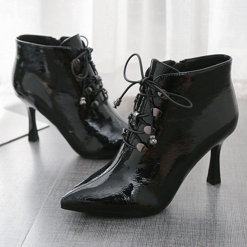 2020 Fashion Short Boots Women Shoes Pointed Toe PU High Heels Women Boots Autumn Lace-up Ankle for Pumps Shoes New1, Beige
2020 Fashion Short Boots Women Shoes Pointed Toe PU High Heels Women Boots Autumn Lace-up Ankle for Pumps Shoes New1, Beige