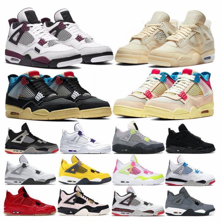 New Arrival Top Quality White X Sail Bred Men Jumpman 4 4s Basketball Shoes Union Nior Paris sneakers Metallic Purple Mens Trainers Sports, 123
New Arrival Top Quality White X Sail Bred Men Jumpman 4 4s Basketball Shoes Union Nior Paris sneakers Metallic Purple Mens Trainers Sports, 123