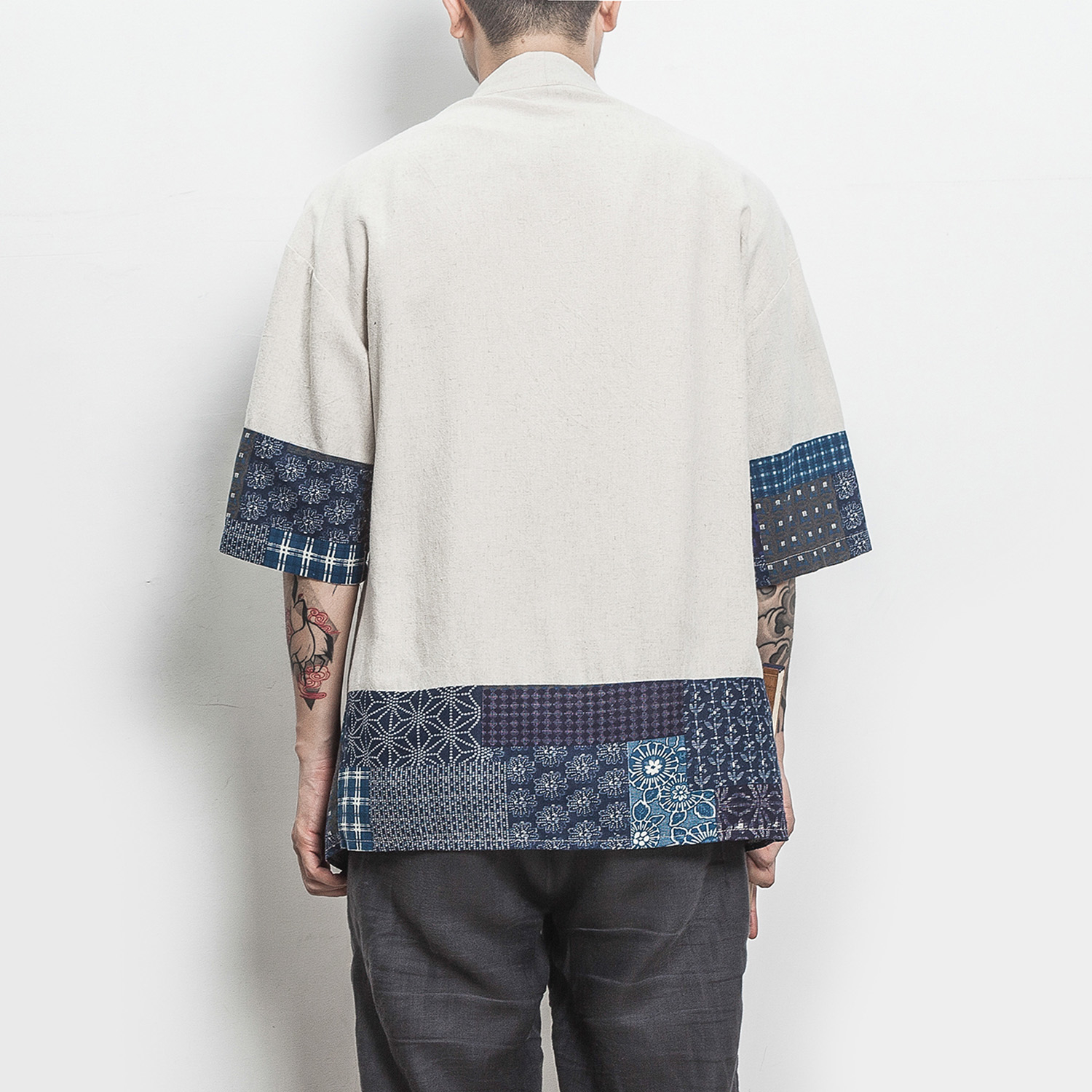 Drop Shipping Cotton Linen Shirt Jackets Men Chinese Streetwear Kimono Shirt Coat Men Linen Cardigan Jackets Coat Plus Size 5XL T200319