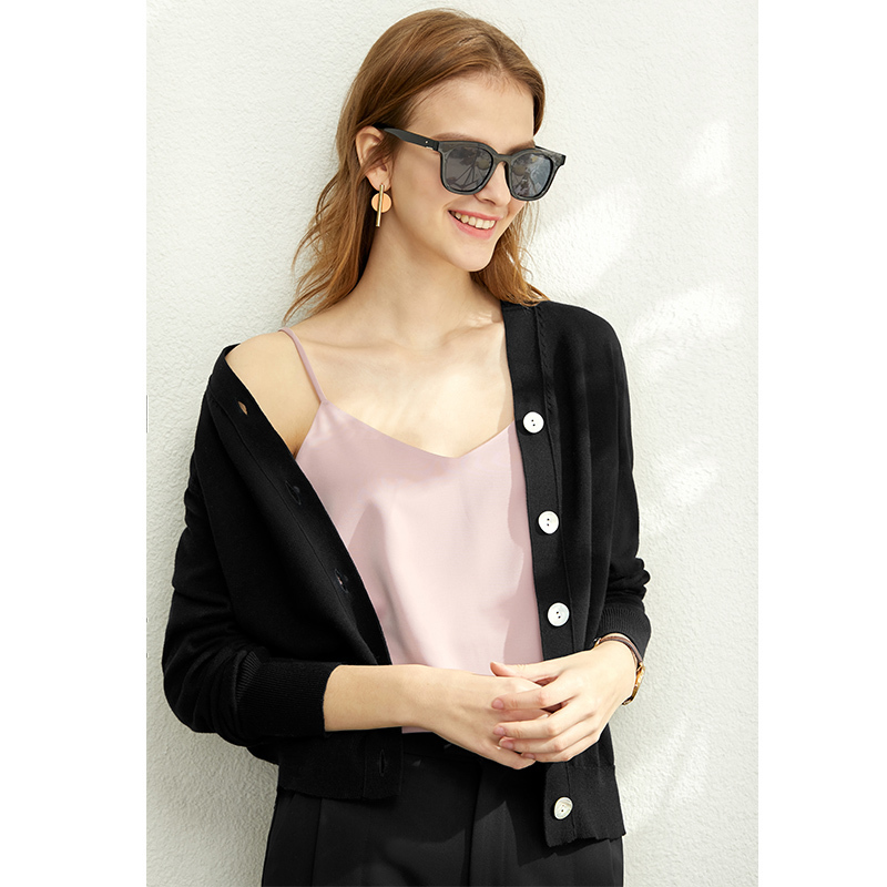 AMII Minimalism Women Autumn Winter Solid Knitted Sweater Tops Fashion Causal Vneck Full Sleeve Loose Female Cardigan 12030003 201111wtt