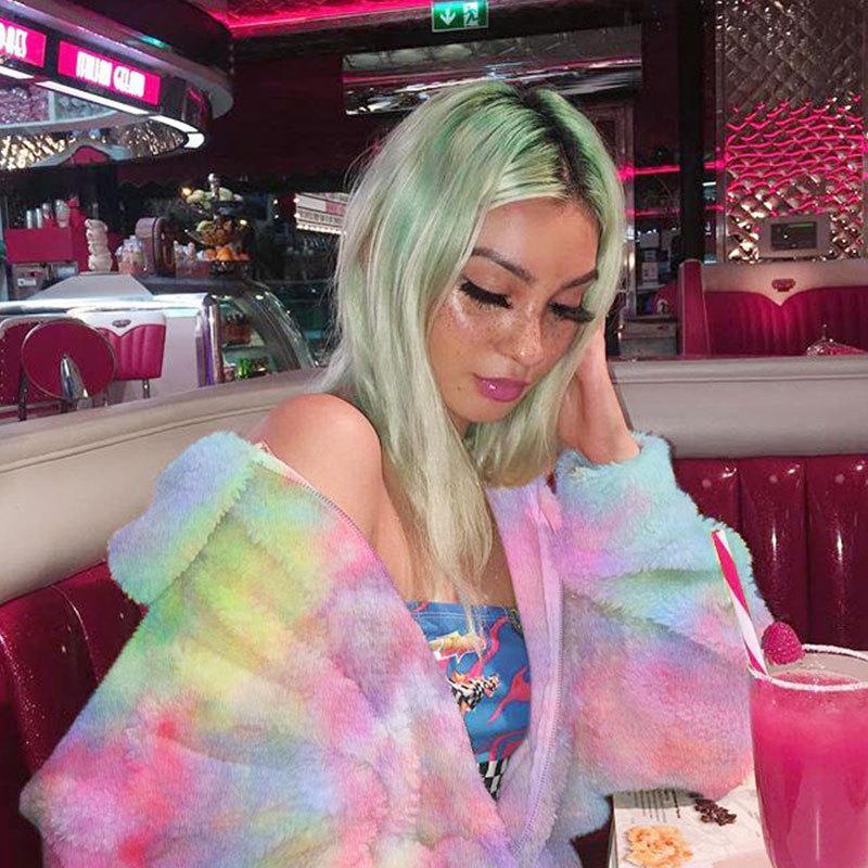 Sweet Gradient Tie Dye Print Coats and Jackets Women 2020 Warm Pink Faux Fur Coat Fashion Teddy Jacket Autumn Winter Ladies Coat, As picture1
Sweet Gradient Tie Dye Print Coats and Jackets Women 2020 Warm Pink Faux Fur Coat Fashion Teddy Jacket Autumn Winter Ladies Coat, As picture1