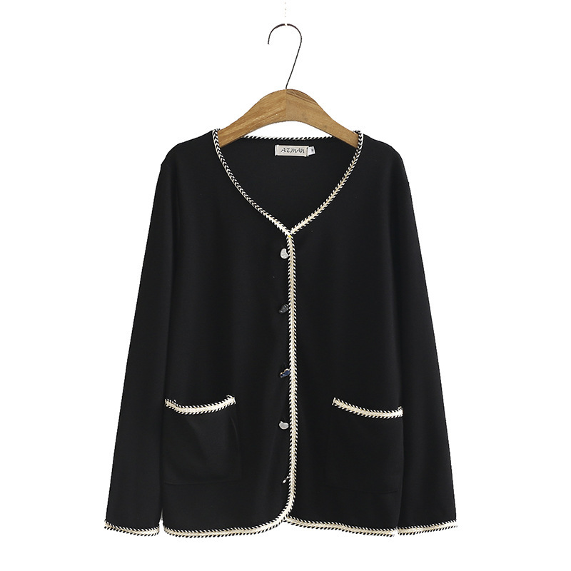 Xl-3xl More Size Female Spring Cardigan Button Up Fine Officewear Outerwear 9tfd, Black
Xl-3xl More Size Female Spring Cardigan Button Up Fine Officewear Outerwear 9tfd, Black