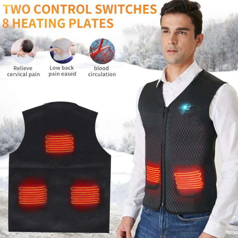 Zippered Heated Vest with 5 Heating Panels for Men Women 3 Temperature Control Warming Heated Jacket for Outdoor Winter, Black
Zippered Heated Vest with 5 Heating Panels for Men Women 3 Temperature Control Warming Heated Jacket for Outdoor Winter, Black