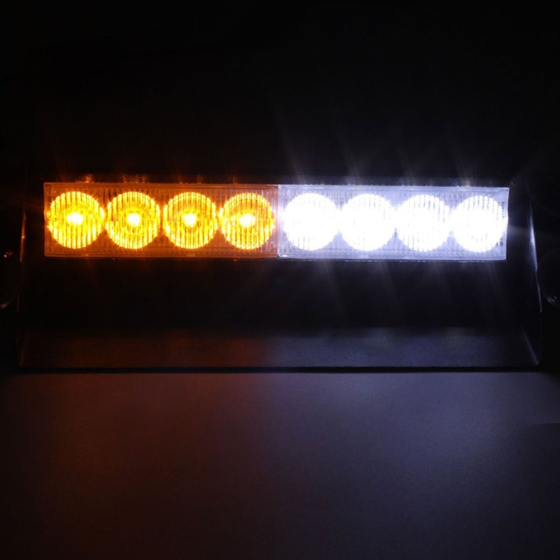 New Styling 8 LED RedBlue Police Strobe Flash Lights Dash Emergency Firemen 3 Flashing Auto Fog lamp Car Warning Light