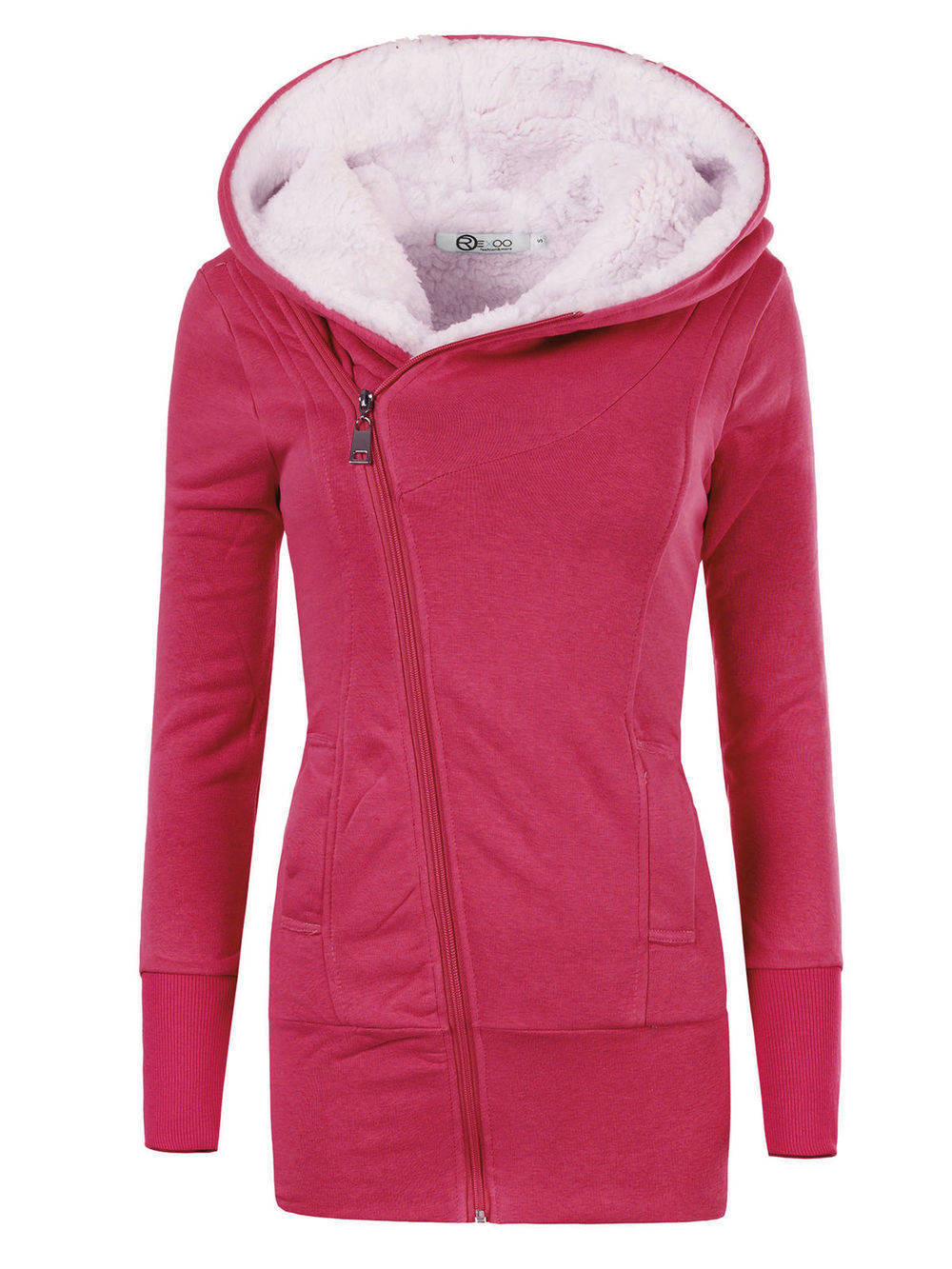 ZOGAA Women Coats Winter Lamb Cashmere Overcoat Lady Long Slim Zipper Hooded Cotton Parka Female Plus Size Warm Thick Clothes 201019