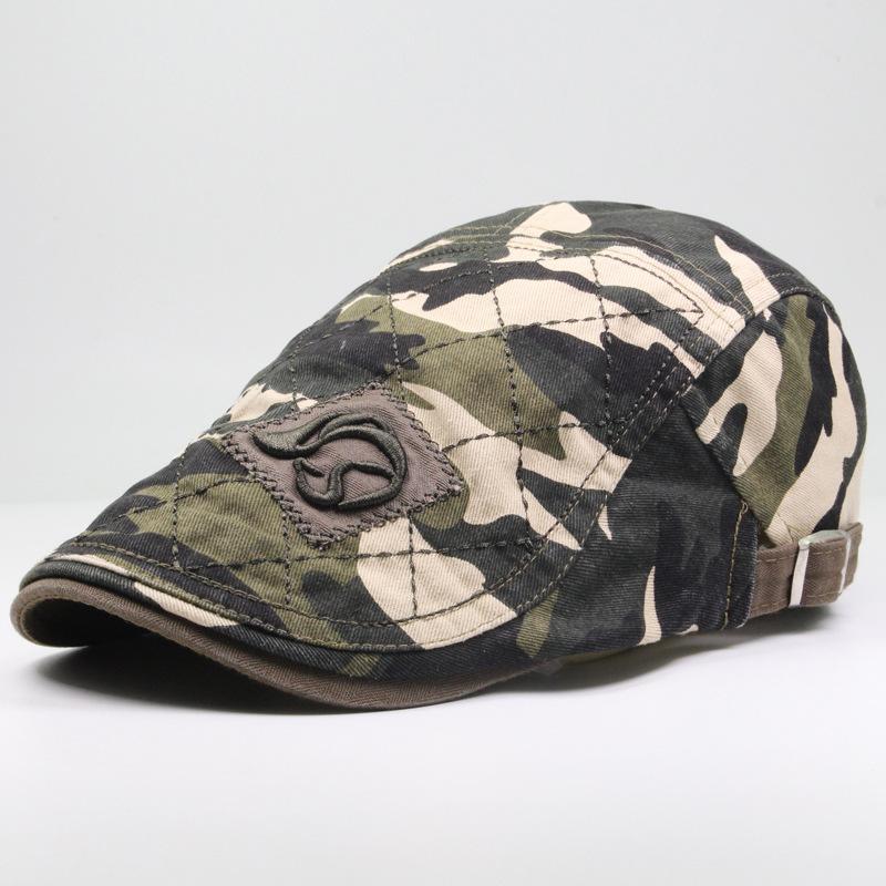 Outdoor leisure camouflage hat made of pure cotton embroidery shade sunscreen cap male beret hot style custom, Army green
Outdoor leisure camouflage hat made of pure cotton embroidery shade sunscreen cap male beret hot style custom, Army green