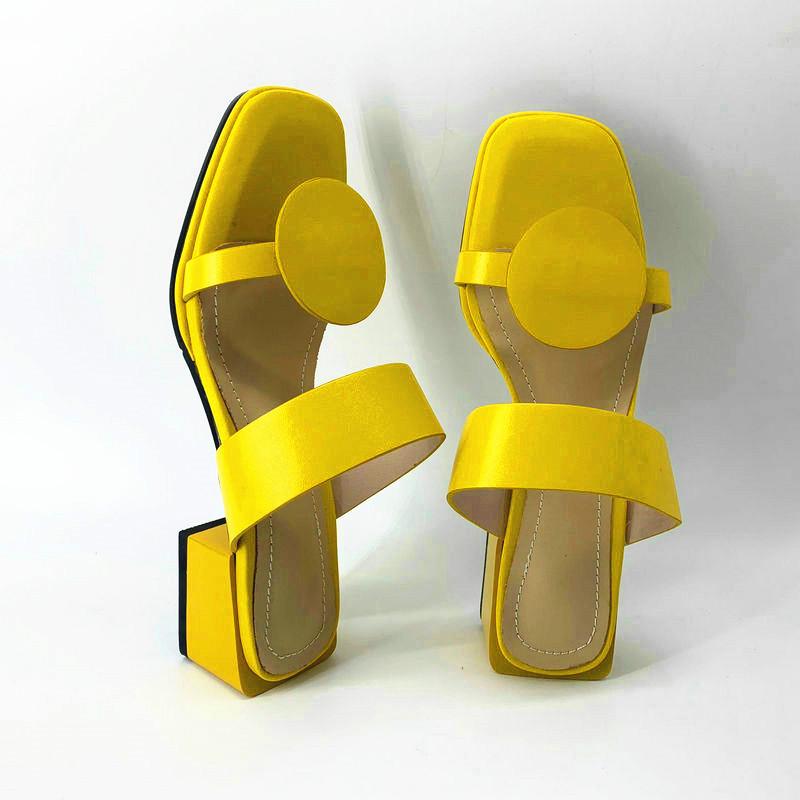 New women slippers pu leather 4.2cm square heels slipper open toe women sandals pink blue yellow ladies casual shoes woman 32-48, Beige
New women slippers pu leather 4.2cm square heels slipper open toe women sandals pink blue yellow ladies casual shoes woman 32-48, Beige