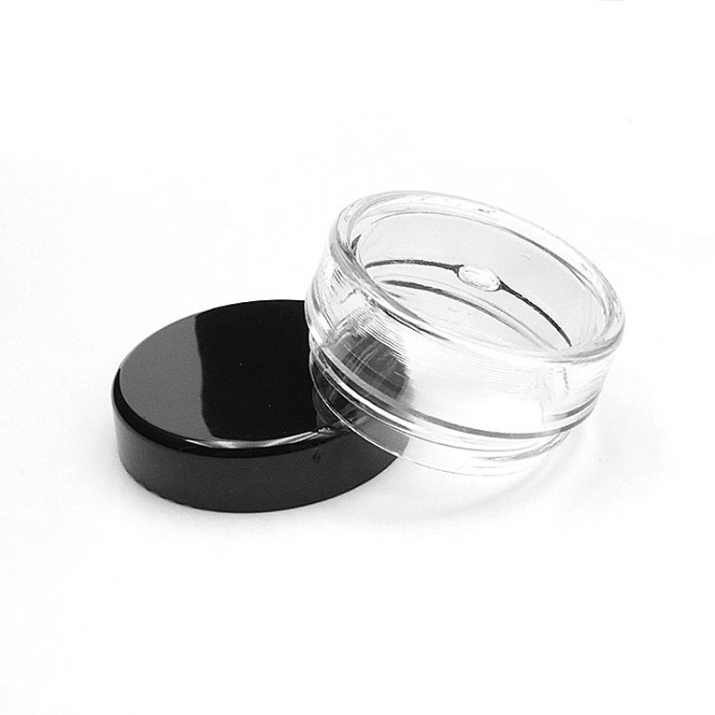 5G/5ML Mini Plastic Round Clear Cosmetic Jars With Screw Cap Lids 0.17Oz Makeup Sample Containers for Powder , Cream, Lotion, Lip Balm/Gloss,Glitter