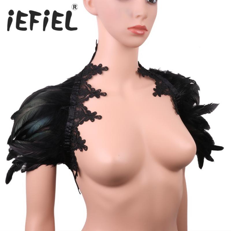 Female Women Ladies Victorian Real Natural Feather Shrug Shawl Shoulder Wrap Cape Gothic Lace Collar for Halloween Costumes
Female Women Ladies Victorian Real Natural Feather Shrug Shawl Shoulder Wrap Cape Gothic Lace Collar for Halloween Costumes