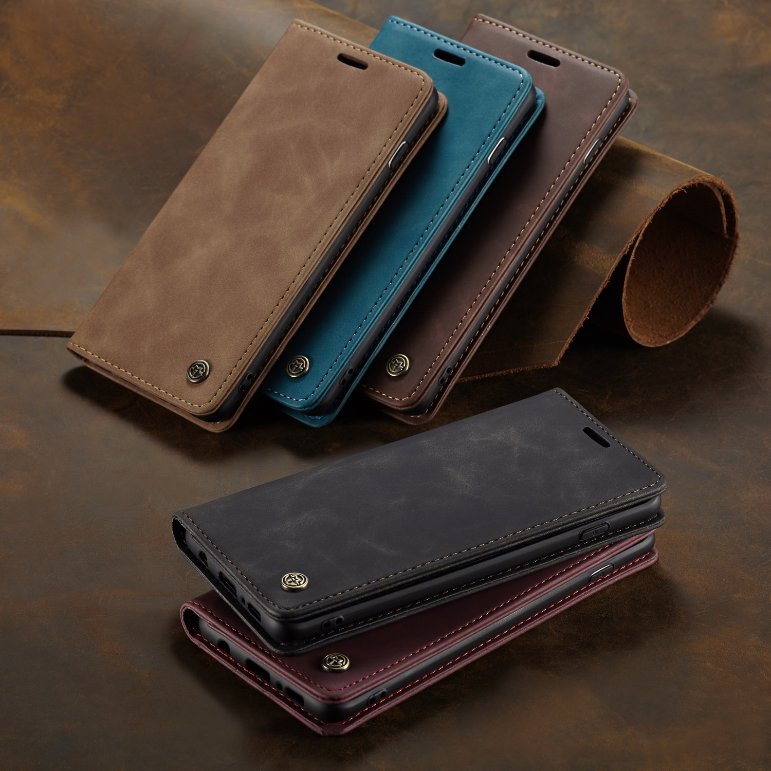 Caseme Magnetic Leather PU Phone Cases Protective Shockproof Cover For iPhone 13 12 Pro MAX Samsung, Brown
Caseme Magnetic Leather PU Phone Cases Protective Shockproof Cover For iPhone 13 12 Pro MAX Samsung, Brown