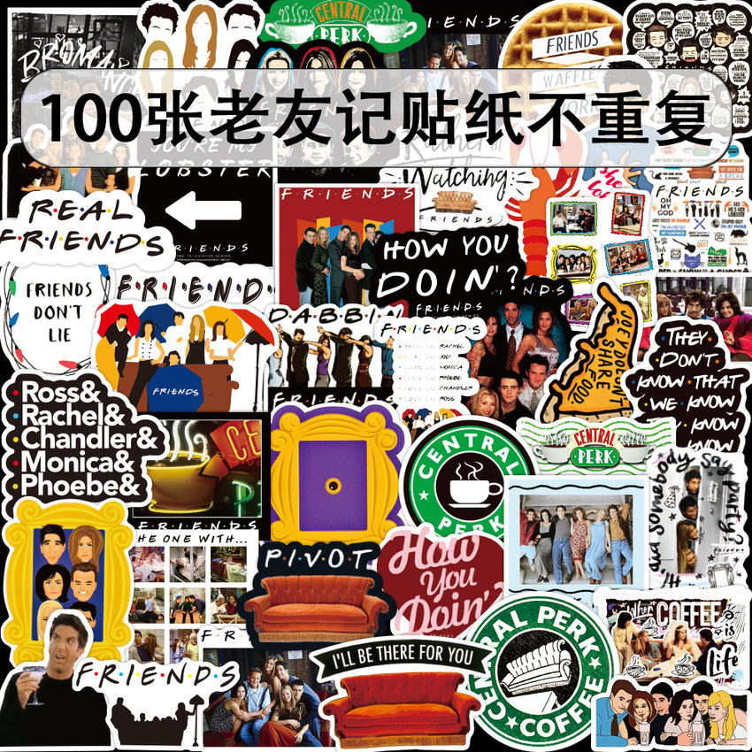 100 Pieces of American Tv Friends Graffiti Stickers Trolley Case Trunk Motorcycle Car Stickers Waterproof M0NR
100 Pieces of American Tv Friends Graffiti Stickers Trolley Case Trunk Motorcycle Car Stickers Waterproof M0NR