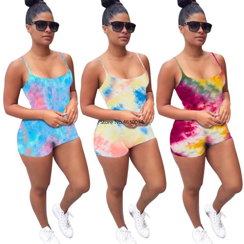 Spaghetti Strap Sleeveless Women Playsuits Women Colorful Tie Dye Printing Skinny Romper Casual Fashion Catsuits ME-Q550, Yellow
Spaghetti Strap Sleeveless Women Playsuits Women Colorful Tie Dye Printing Skinny Romper Casual Fashion Catsuits ME-Q550, Yellow