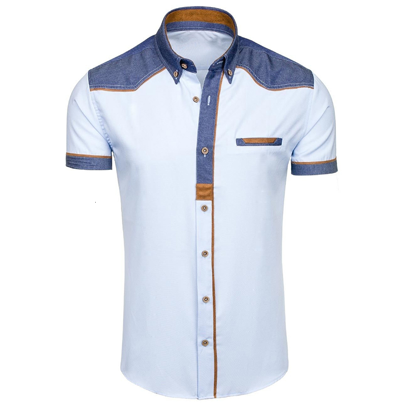 2021 New Summer Shirt Short Sleeve Casual Patchwork Lapel Slim Fit Tops Cowboy Jean Cool Shirts for Men Clothing Xqhb, Black
2021 New Summer Shirt Short Sleeve Casual Patchwork Lapel Slim Fit Tops Cowboy Jean Cool Shirts for Men Clothing Xqhb, Black