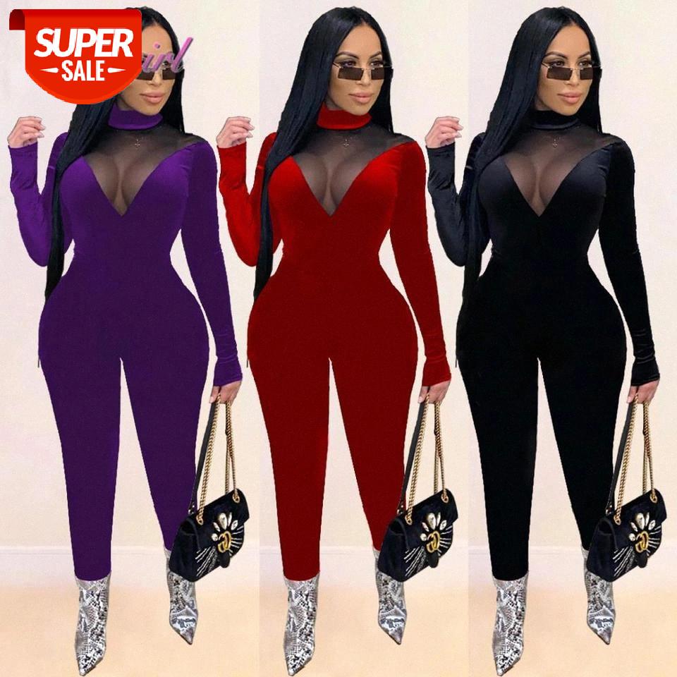 Women Autumn Sheer Mesh Patchwork Velvet Night Club Party Jumpsuit Mock Neck Long Sleeve Bodycon Romper Outfit Street Overalls #y42k, Black;white
Women Autumn Sheer Mesh Patchwork Velvet Night Club Party Jumpsuit Mock Neck Long Sleeve Bodycon Romper Outfit Street Overalls #y42k, Black;white