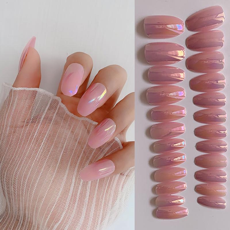 24Pcs/box Ballet Aurora Transparent Pink Wearing Fake Nails Manicure Net Red Mirror Ballerina Press on Nail Tips
24Pcs/box Ballet Aurora Transparent Pink Wearing Fake Nails Manicure Net Red Mirror Ballerina Press on Nail Tips