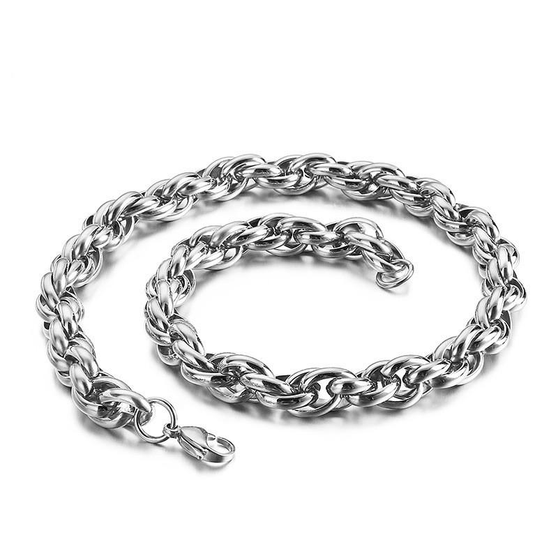 Titanium Steel Double Link Chain Men Necklace Hip Hop Twisted Necklaces Versatile Men's Stage Performance Accessory
Titanium Steel Double Link Chain Men Necklace Hip Hop Twisted Necklaces Versatile Men's Stage Performance Accessory