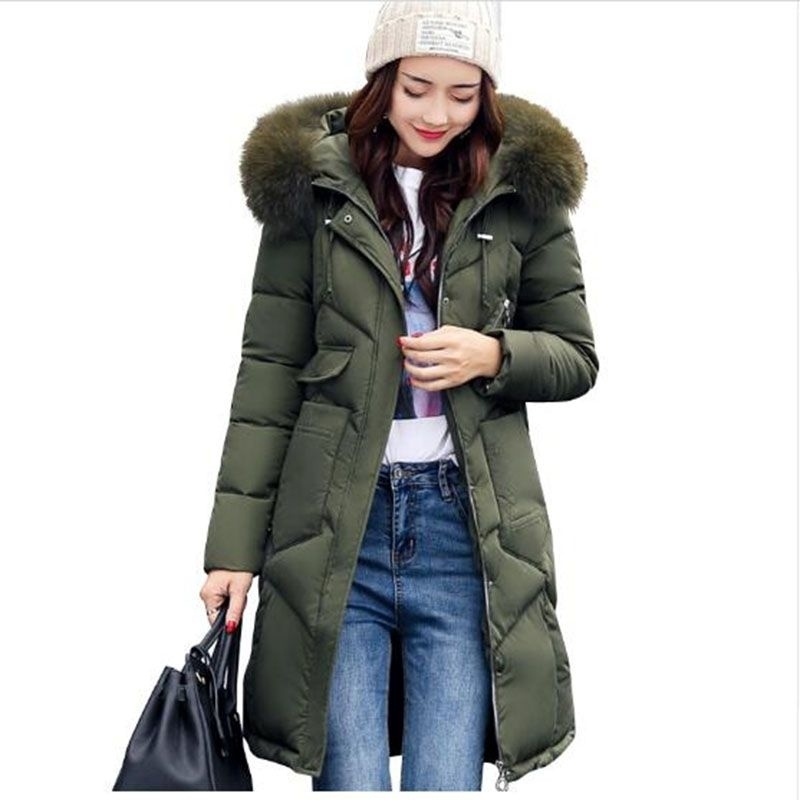 2019 Winter Women Hooded Coat Fur Collar Thicken Warm Long Jacket Female Plus Size 3xl Outerwear Parka Ladies Chaqueta Feminino T200319