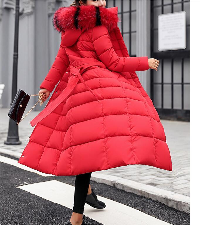 Slim Women Winter Jacket Cotton Padded Warm Thicken Ladies Coat Long Coats Parka Womens Jackets F101 201217