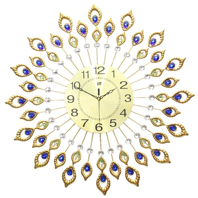 Pastoral Home Decor Wall Clock Golden Peacock-Feather Watch Luxorious New Year Living-Room 670 Quartz Mute Circular Metal
Pastoral Home Decor Wall Clock Golden Peacock-Feather Watch Luxorious New Year Living-Room 670 Quartz Mute Circular Metal