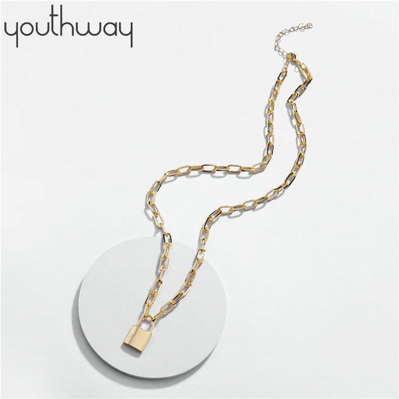 New arrivals lucky lock Pendant chain necklace Gold Color Adjustable Charm Necklace Fashion Unisex Jewelry sweater
New arrivals lucky lock Pendant chain necklace Gold Color Adjustable Charm Necklace Fashion Unisex Jewelry sweater