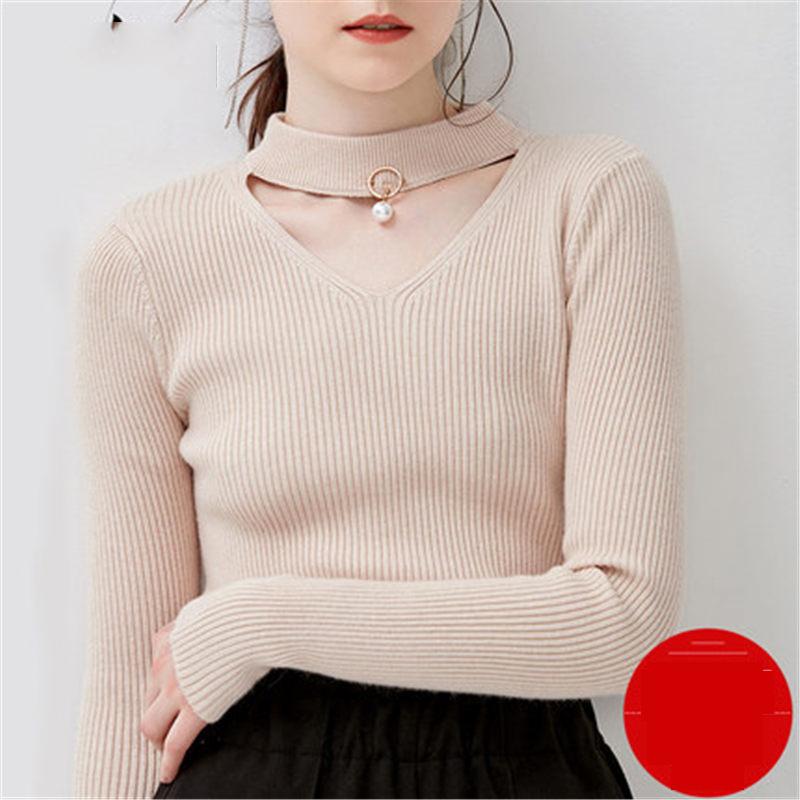 2020 New Autumn Winter Sweater Women's Bottoming Shirt V-neck Slim Sweater Knitted Pullovers X318, Yellow 187
2020 New Autumn Winter Sweater Women's Bottoming Shirt V-neck Slim Sweater Knitted Pullovers X318, Yellow 187