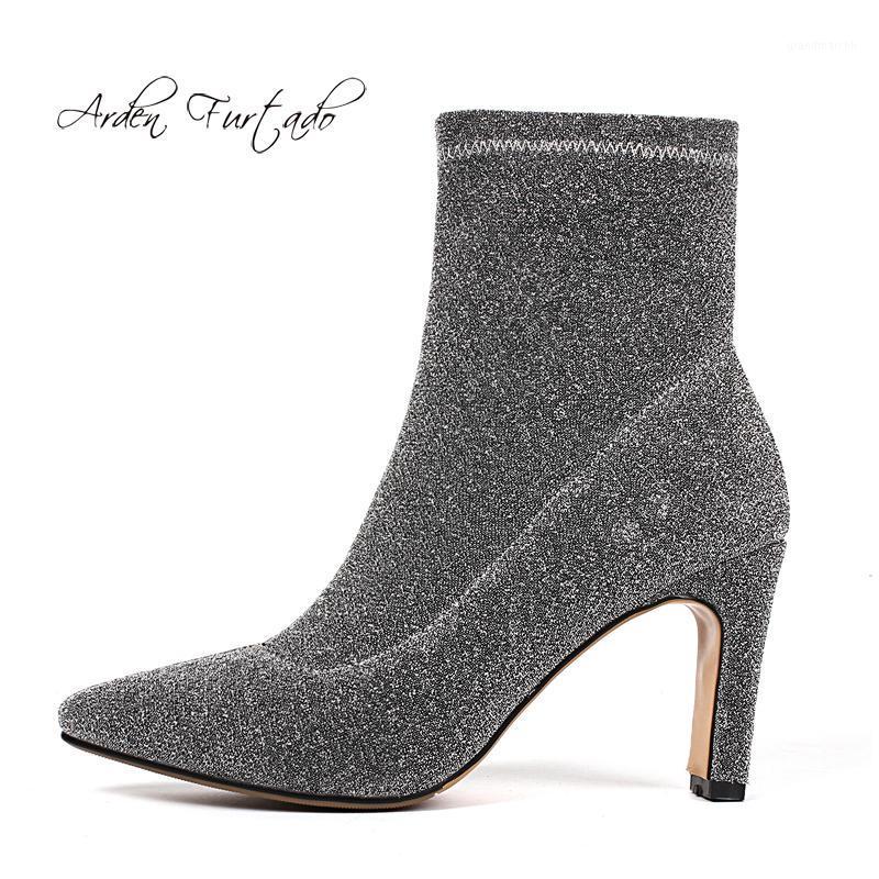 Arden Furtado spring autumn fashion slip on ankle boots shoes silver sequined cloth chunky heels 8cm Stretch boots size 33 401, Black
Arden Furtado spring autumn fashion slip on ankle boots shoes silver sequined cloth chunky heels 8cm Stretch boots size 33 401, Black