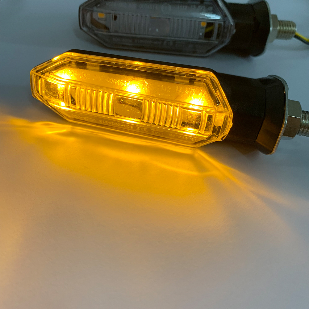 2Pcs Universal Motorcycle LED Turn Signals Long Short Turn Signal Indicator Lights Blinkers Flashers Lamp Motorcycle Accessories