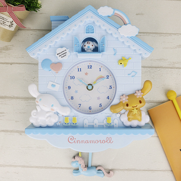 12 Inch Cartoon My Melody Swing Kids Girls Wall Quartz Clock Home Decro for Bedroom Liveroom Y200109