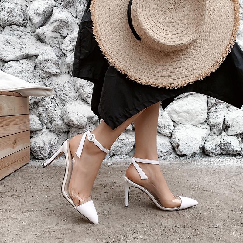 YMECHIC 2021 Fashion White Black Ankle Strap Womens High Heel Pumps Pointed Toe Transparent Sexy Stiletto Heels Slingbacks Pumps
YMECHIC 2021 Fashion White Black Ankle Strap Womens High Heel Pumps Pointed Toe Transparent Sexy Stiletto Heels Slingbacks Pumps