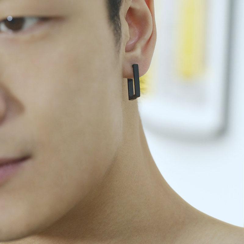 Hoop & Huggie Fashion Concise Geometry Quadrangle Earring Black Plated Stainless Steel Hiphoop Men Jewelry Punk Brief
Hoop & Huggie Fashion Concise Geometry Quadrangle Earring Black Plated Stainless Steel Hiphoop Men Jewelry Punk Brief